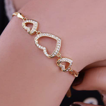 دستبند شیک طرح قلب رنگ ثابت