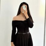 کراپ یقه قایقی گتدار