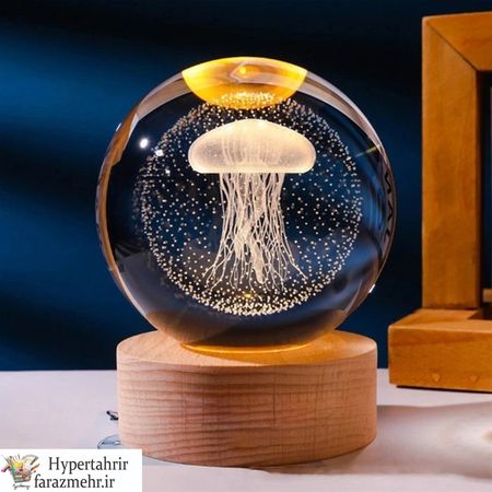 چراغ خواب گوی کریستال در دو سایز ( 6 - 8 ) سانت
