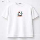 تیشرت باکسی طرح لاما 100٪ پنبه | کد 1390