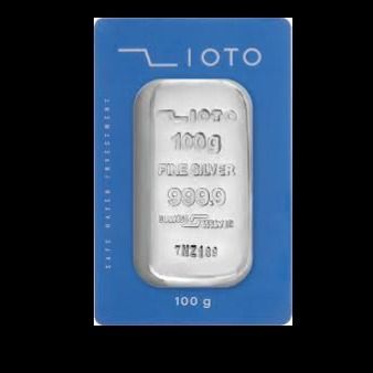 شمش نقره 100 گرمی زیوتو