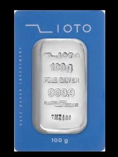 شمش نقره 100 گرمی زیوتو