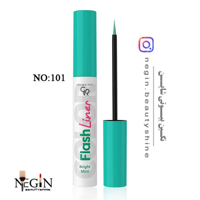 خط چشم رنگی سبز کم رنگ فلش گلدن رز اصل BRIGHTMINT-101