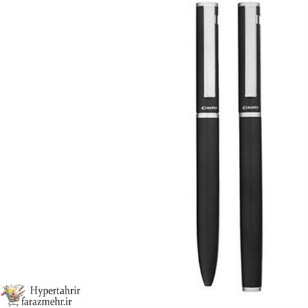 جفتی خودکار-خودنویس یوروپن(Europen) مدل  موکو moco رنگبندی (مشکی-نقره ای )