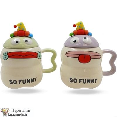 ماگ دسته دار طرح دلقک خندان در طرح های مختلف