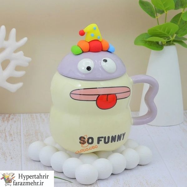 ماگ دسته دار طرح دلقک خندان در طرح های مختلف