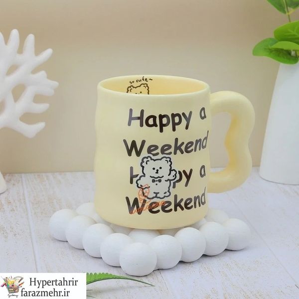 ماگ دسته دار طرح روز های هفته