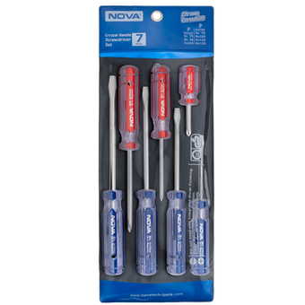 ست 7 عددی پیچ گوشتی دسته کریستالی نووا مدل 1015