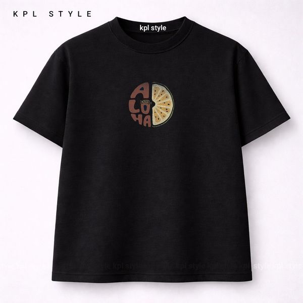 تیشرت باکسی نخ پنبه با چاپ مینیمال | فیت آزاد | کد 1449