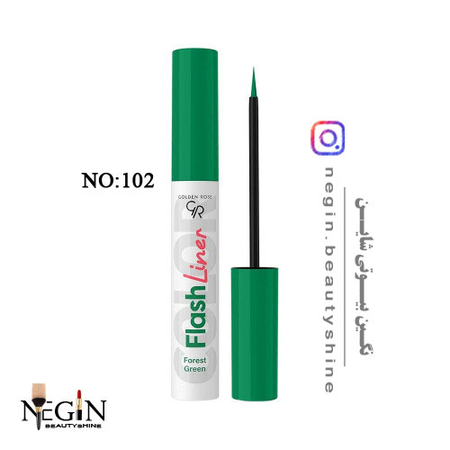 خط چشم رنگی سبز فلش گلدن رز اصل( FOREST GREEN-102)