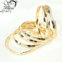 النگو 6میل طلاروس نیم دایره طرح طلا 10200