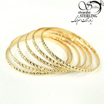 النگو طلاروس طرح لوزی 3میل روکش طلا کد 10202