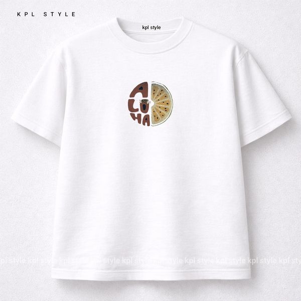 تیشرت باکسی نخ پنبه با چاپ مینیمال | فیت آزاد | کد 1449