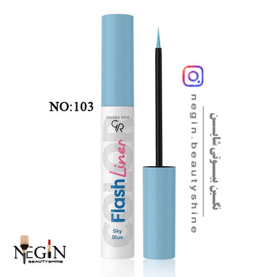 خط چشم رنگی آبی آسمانی فلش گلدن رز اصل( SKY BLUE-103)