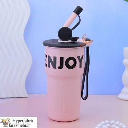 تراول ماگ بدنه استیل 550 میل BOSHENG کد 1920