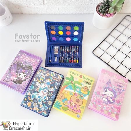 ست نقاشی کادویی رنگ آمیزی 24 تکه BELE کد SS250201