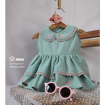 پیراهن دخترانه مِمُل رنگ آبی