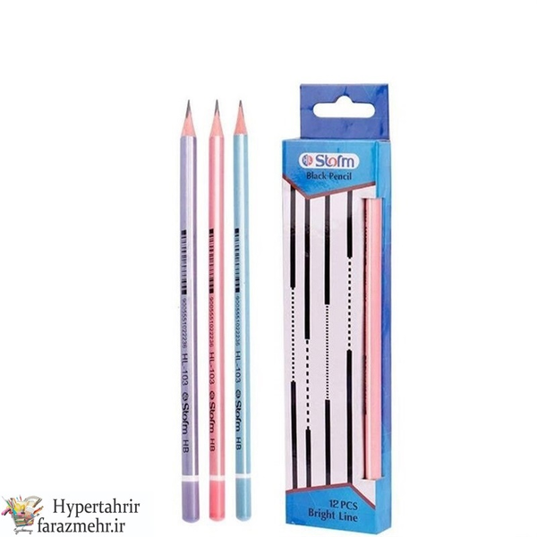 مداد مشکی استورم مدل پاک کن دار HL-102 HB کد ( 103- 102 )