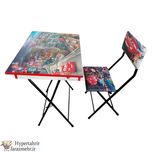 میز تحریر و صندلی مدل باکسدار تاشو در طرحای مختلف