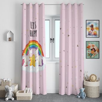 پرده اتاق خواب کودک طرح اسب تک شاخ یونیکورن کد 22