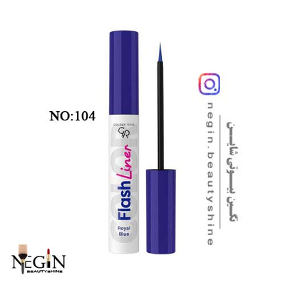 خط چشم رنگی آبی فلش گلدن رز اصل( ROYAL BLUE-104)