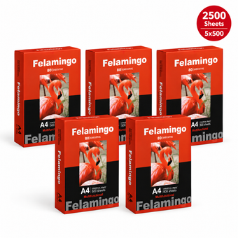 کاغذ A4 فلامینگو 80 گرم بسته 2500 برگی