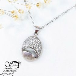 گردنبند نگین اتمی عیار925 ساخت ایتالیا کد10475