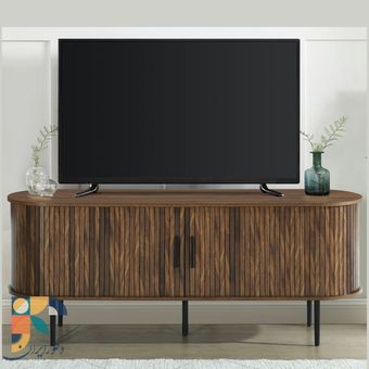 "میز تلویزیون کلاسیک و خاص Agoraچوب و فلز با قفسه کشویی و 2 طبقه"