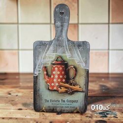 آویز دکوراتیو چوبی آشپزخانه طرح «The Victoria Tea Company»