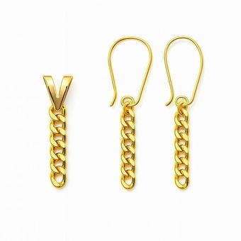 نیم ست طلای 18 عیار طرح کارتیر میا گالری