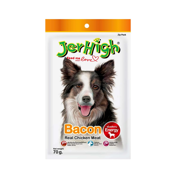 تشویقی سگ جرهای مدل میله ای با طعم بیکن و مرغ / Jerhigh chicken & bacon stick dog treat