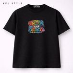 تیشرت باکسی نخ پنبه با طرح تایپوگرافی | فیت اورسایز | کد 1451