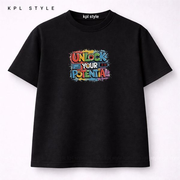 تیشرت باکسی نخ پنبه با طرح تایپوگرافی | فیت اورسایز | کد 1451