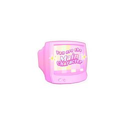 استیکر مدل  تلویزیون صورتی  You are the main chaacter