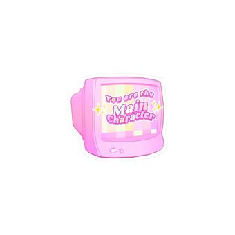 استیکر مدل  تلویزیون صورتی  You are the main chaacter