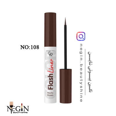 خط چشم رنگی قهوه ایی فلش گلدن رز اصل (MOCHA BROWN-108)