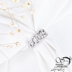 انگشتر کارتیر نقره ساخت ایتالیا کد 10938