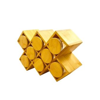 استند ادویه 8 تایی بامبو وارداتی + 8 عدد بانکه دربدار