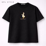 تیشرت باکسی نخ پنبه با طرح اسکیت برد | رنگ ثابت | کد 1453