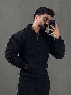 سویشرت نیم زیپ نیوان مشکی