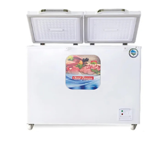 فریزر صندوقی AK355CF  به ابعاد(86*65*111) - (دو درب) دستگیره طرح جدید محدب- سبد پلاستیک ضد باکتری -سبد جداکننده