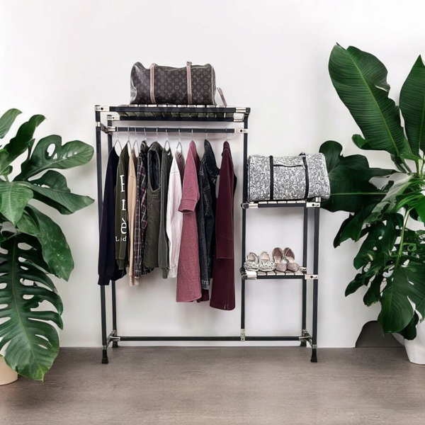 رگال لباس ایستاده چوب و فلز مدل نگار