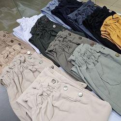 شلوار مام فیت کتان کش بنگال سایز بندی 40 تا 50 رنگبندی مشکی و رنگبندی 128 س