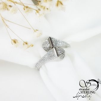 انگشتر فری سایز کلاسیک با نقره925 کد 11072