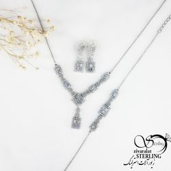 سرویس آویز مکعبی نقره ایتالیا کد 11080