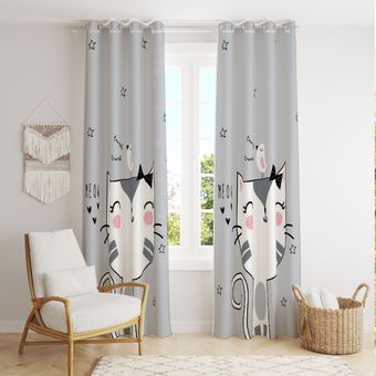 پرده گربه مهربان