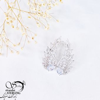 گوشواره نگین دار بال فرشته جواهری کد 11196