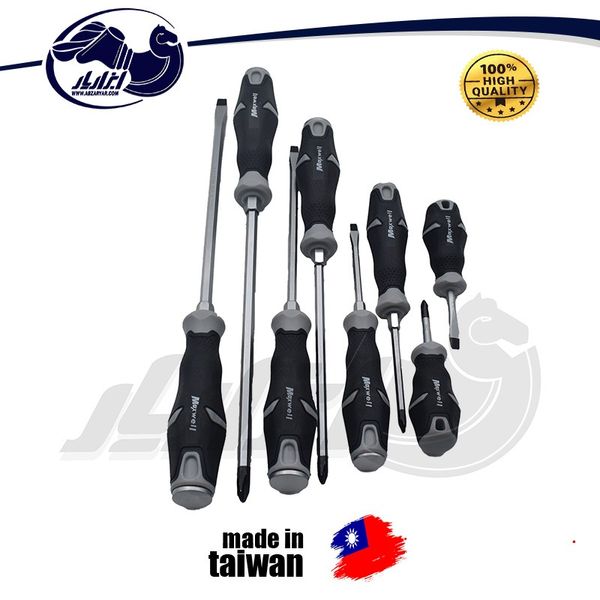 پیچ گوشتی ضربه خور مکسول مدل HRC-54 ست 8 عددی