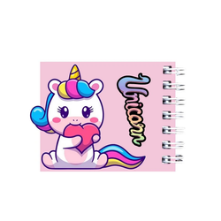 دفترچه یادداشت 25 برگ مدل تکشاخ یونیکورن کد CHF1 بسته 8 عددی