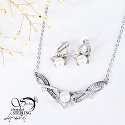 نیمست مروارید دار طرح جواهر کد 11232